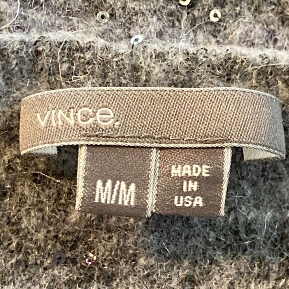 Vince Ombre Pullover Sweater Wool Sparkle Whimsy Dark Academia Grandma Core M - Picture 4 of 6